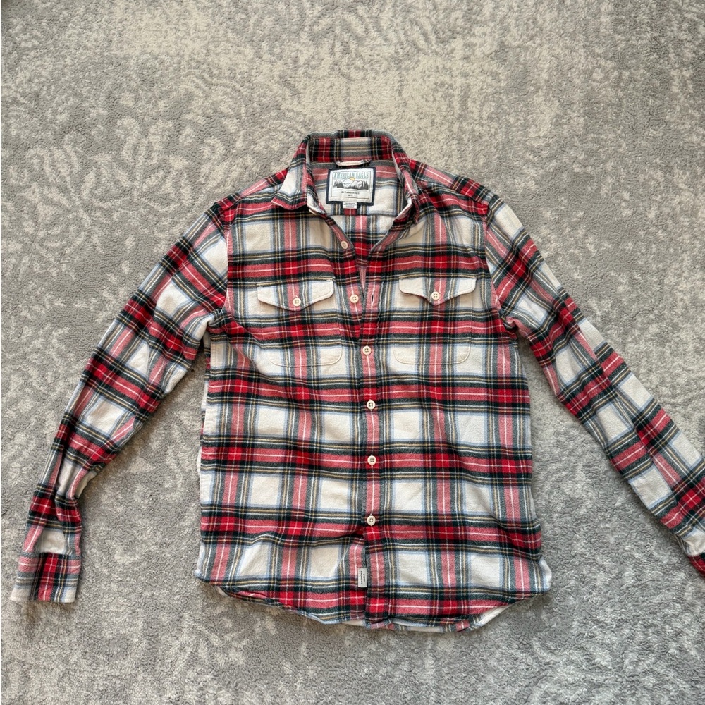 AE Mens Plaid Flannel Shirt XS